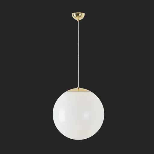 OSMONT ISI64313 ISIS S3 PM závěsné plastové svítidlo mosaz leštěná / bílá IP40 3000 K 27W LED nouzové kombinované 1 h