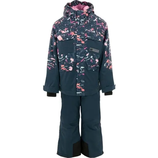 ALPINE PRO SCEDO Dětský lyžařský set, tmavě modrá, velikost 152-158