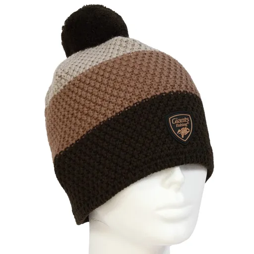 Giants fishing Zimní pánská čepice tříbarevná s bambulkou,Giants fishing Zimní pánská čepice tříbarevná s bambulkou