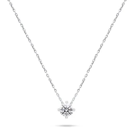 Brilio Silver Minimalistický stříbrný náhrdelník se zirkonem NCL73W
