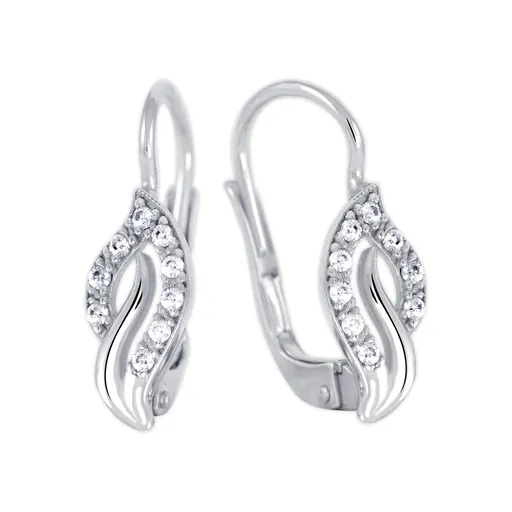 Soliter Slušivé náušnice z bílého zlata se zirkony 239 001 01217 07