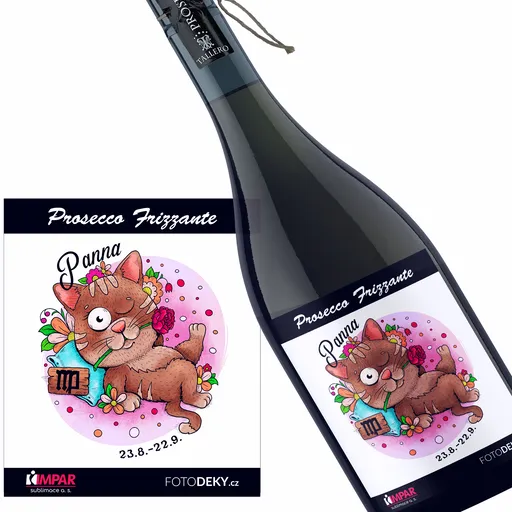 Víno Kočičí znamení – panna (Druh Vína: Prosecco)