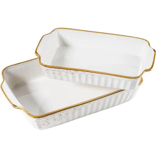 Mäser 2dílná sada zapékacích mís Pintar White hnědé tečky