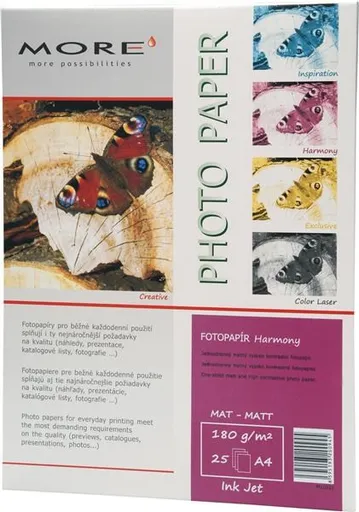 ARMOR Fotopapír MORE Harmony 180g/m2; matt, 25 listů, A4