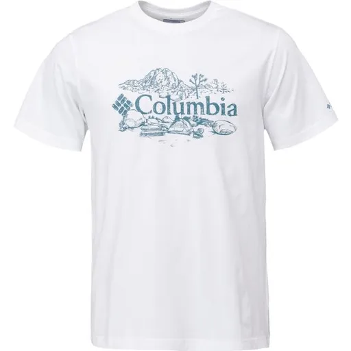 Columbia KETTLE RIVER GRAPHIC TEE Pánské triko, bílá, velikost