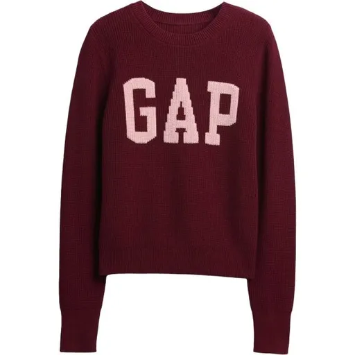 GAP V-FRCH- LOGO SWEATER Dámský svetr, vínová, velikost