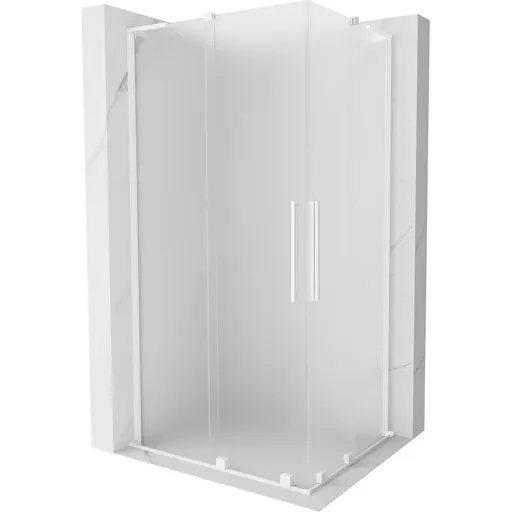 MEXEN/S Velar L Duo sprchový kout, posuvné dveře 100 x 90, dekor, bílá 871-100-090-02-33-20