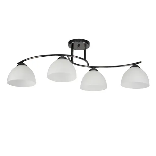 Stropní lampa Gracja Černá perla 4X40 E27 Bílé stínidlo