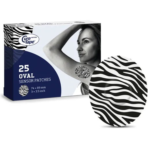 CureTape Náplasti na senzor Art Zebra 25 kusů