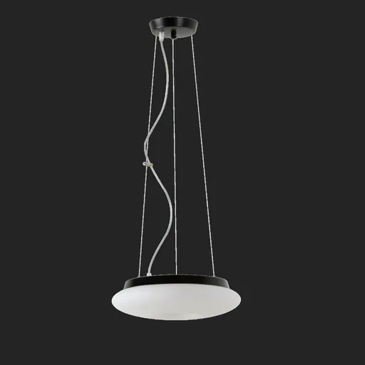 OSMONT SAT60451 SATURN L1 závěsné skleněné svítidlo černá / bílá IP20 3000 K 16W LED