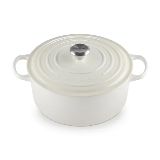 Kastrol SIGNATURE 28 cm, 6,7 l, MERINGUE, litina, Le Creuset