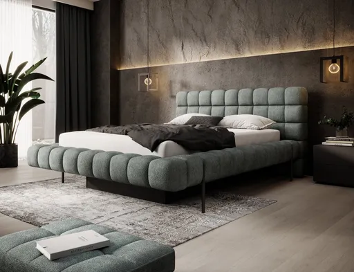 Postel Magentta s kovovým rámem 160x200