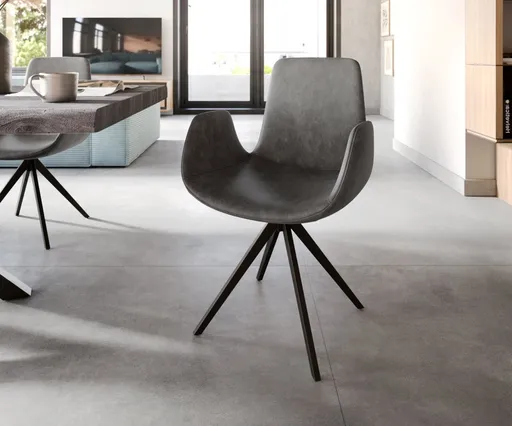 Otočná židle Ilia-Flex s područkami křížová podnož hranatá