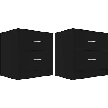 Noční stolky 2 ks černé 40 x 30 x 40 cm dřevotříska (801038)