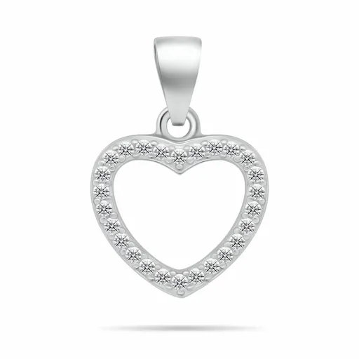 Brilio Silver Srdíčkový přívěsek s kubickými zirkony PT140W
