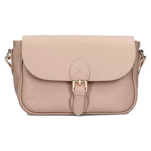 Dámská kožená crossbody kabelka Italia Melanis - béžová