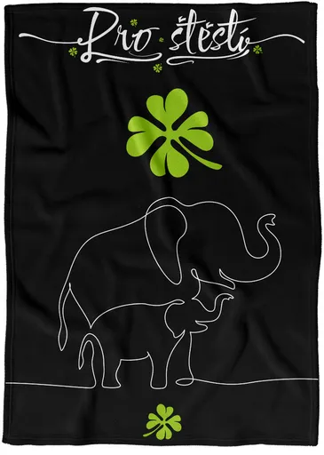 Deka Sloni pro štěstí (Podšití beránkem: NE)