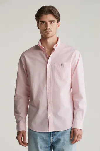 KOŠILE GANT REG DOBBY DOT STRIPE SHIRT GERANIUM PINK
