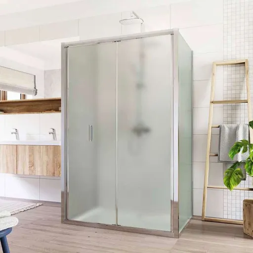 Mereo Sprchový kout, Lima, obdélník do prostoru U,  zalamovací, 100x80x100 cm, chrom ALU, sklo Point CK87282K