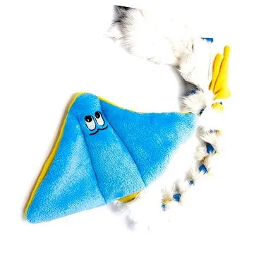 Pískací potvůrky, Rejnok velký s králičí kožešinou, modrý (PIP0012)