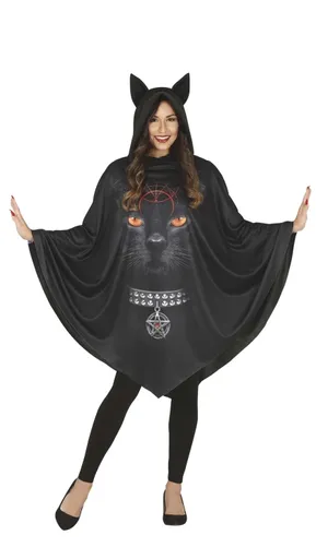 Guirca Dámsky kostým - Čierne poncho mačka