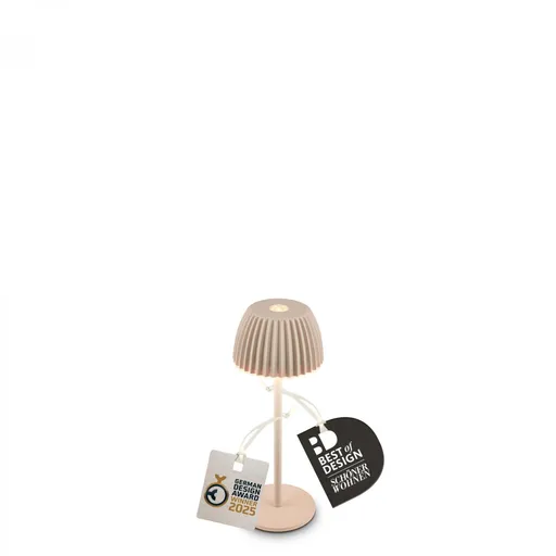 BRILONER Riffle Nano stolní lampička - 1,5W, 130lm, nabíjecí, LED, stmívatelné, dotykový vypínač, German design Award Winner 2025, béžová 7581011