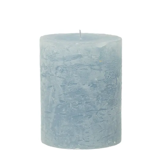 Světle modrá oválná svíčka L - 10*10*15cm Mars & More