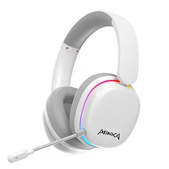 Marvo MONKA ECHO RS HG9070W, sluchátka s mikrofonem, bílá, podsvícená, Tri-mode