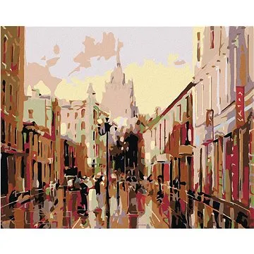 Diamondi - Diamantové malování - NA NÁMĚSTÍ, 40x50 cm, Vypnuté plátno na rám (603574B)