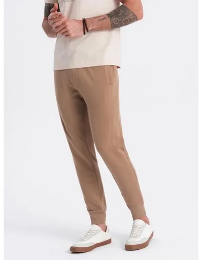 Pánské tepláky jogger hnědé