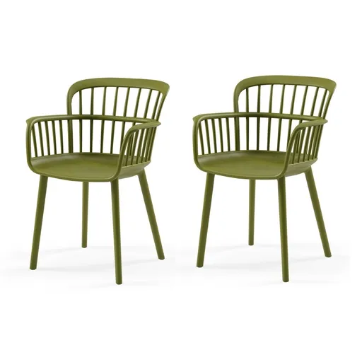 Sada jídelních židlí Eva Khaki, 2 ks