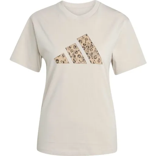 adidas ANIMAL TEE W Dámské triko, béžová, velikost