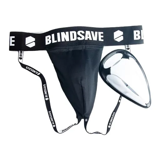 BLINDSAVE JOCKSTRAP + CUP JR Juniorský suspenzor, černá, velikost