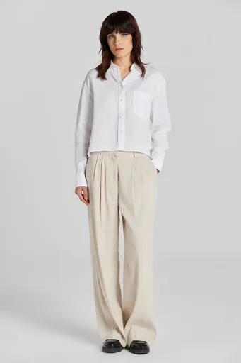 KALHOTY GANT REL STRETCH LINEN TAILORED PANT SOFT OAT