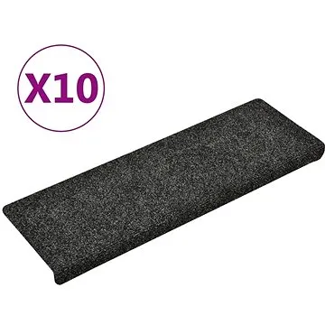 Nášlapy na schody 10 ks šedé 65 x 25 cm vpichované (149725)