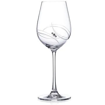 Diamante sklenice na bílé víno Atlantis s kamínky Swarovski 400 ml 6KS (4011.356)