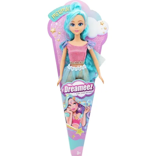 Funville Dreameez mořská panna v kornoutku tyrkysové vlasy