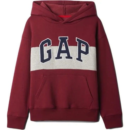 GAP V-FALL FASH LOGO Chlapecká mikina, vínová, velikost