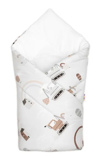 Baby Nellys Zavinovačka pro miminko Klasik Malý stavitel, šedá