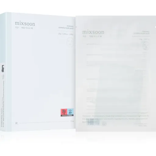 mixsoon Centella zklidňující plátýnková maska pro obnovu kožní bariéry 5x25 g