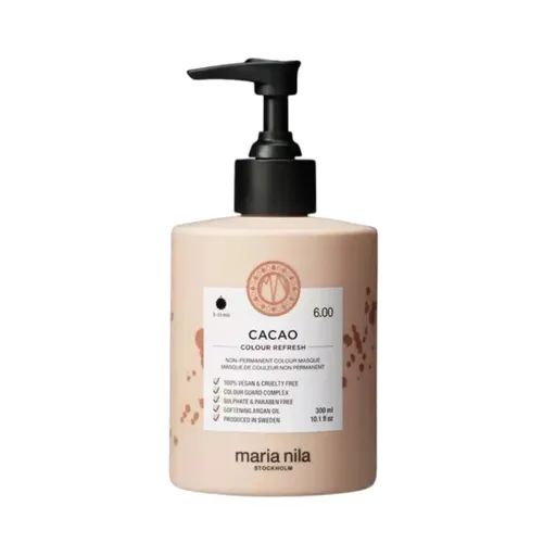 Maria Nila Jemná vyživující maska bez permanentních barevných pigmentů 6.00 Cacao (Colour Refresh Mask) 300 ml