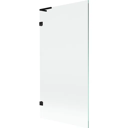 MEXEN/S Lunar L vanová zástěna FIX 90 x 150, transparent, černá 897L-090-000-70-00