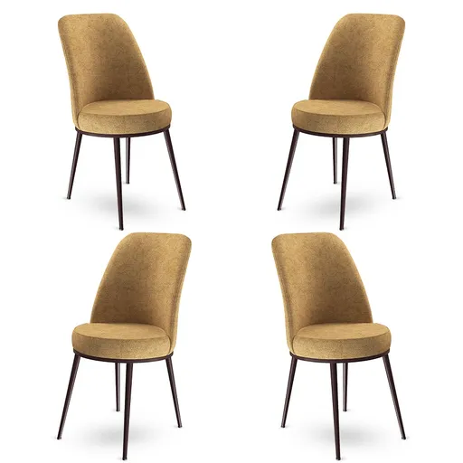 Sada židlí (4 kusy) Dexa - Cappuccino, Brown