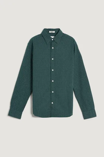 KOŠILE GANT REG MICRO PRINT SHIRT TARTAN GREEN