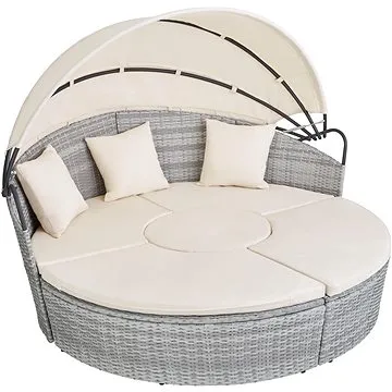 Ratanový ostrůvek Santorin světle šedý (403716)