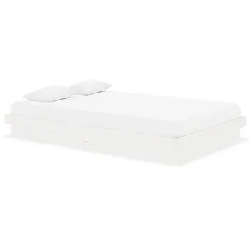 Rám postele bílý masivní dřevo 120 × 190 cm Small Double, 819943 (819943)