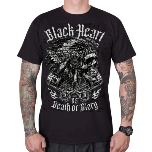 Triko BLACK HEART Huron černá XL