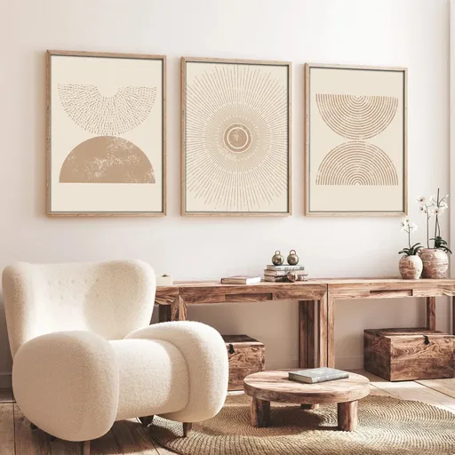 Dekorativní rámovaný obraz z MDF (3 kusy) Huhu258 - 50 x 35