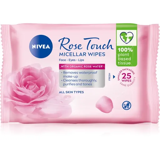 NIVEA MicellAir Rose Touch Čisticí micelární pleťové ubrousky 25 ks