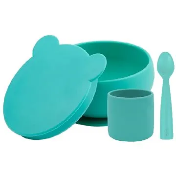 MINIKOIOI set na stolování BLW I, Aqua Green (8681176332571)